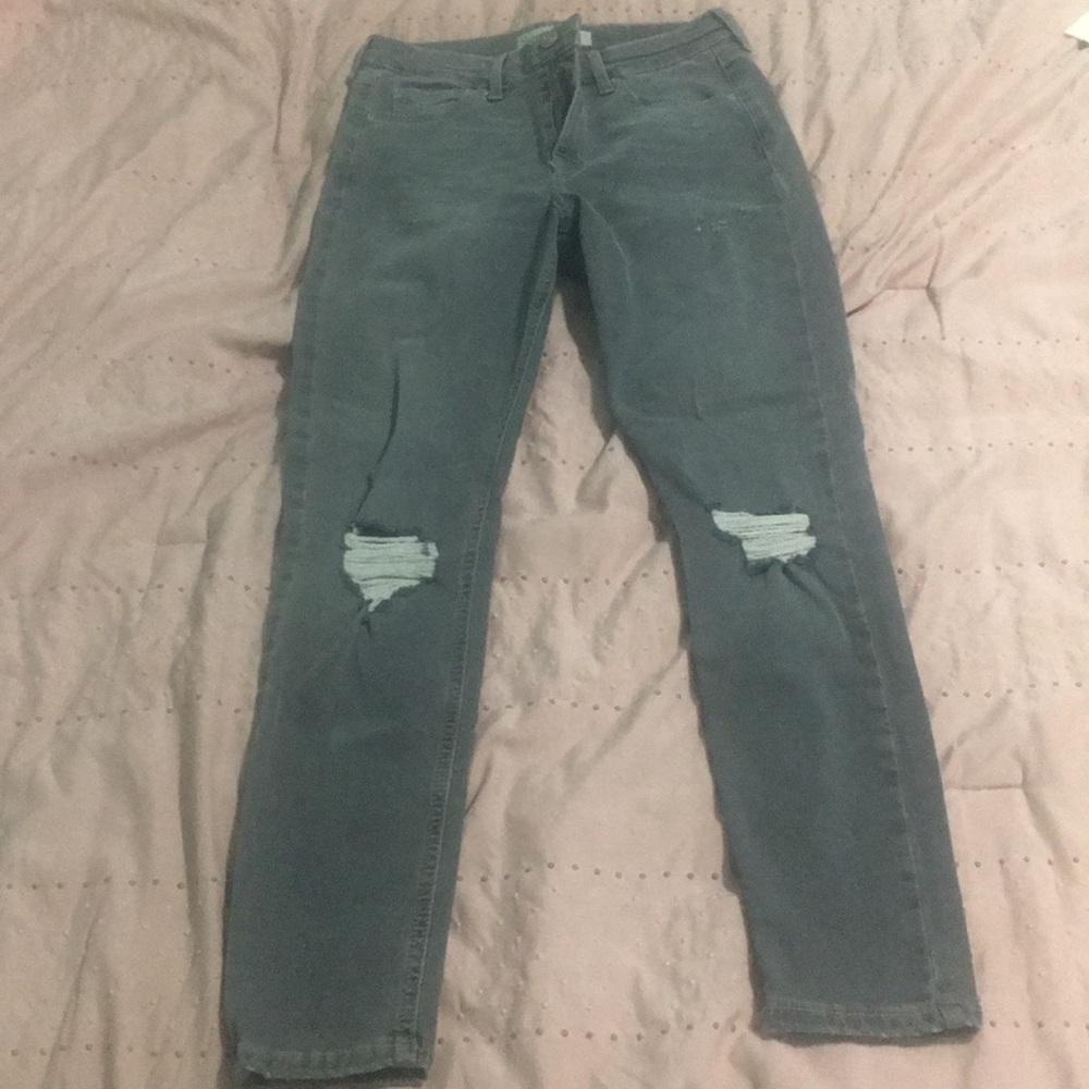 Topshop Jamie High Waisted Grey Jeans Size 28 L 30